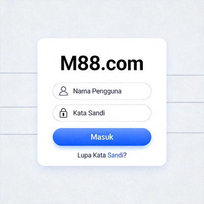 Tampilan halaman M88.com login yang user friendly